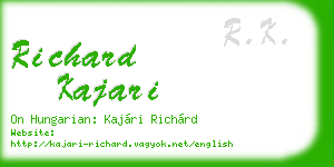 richard kajari business card